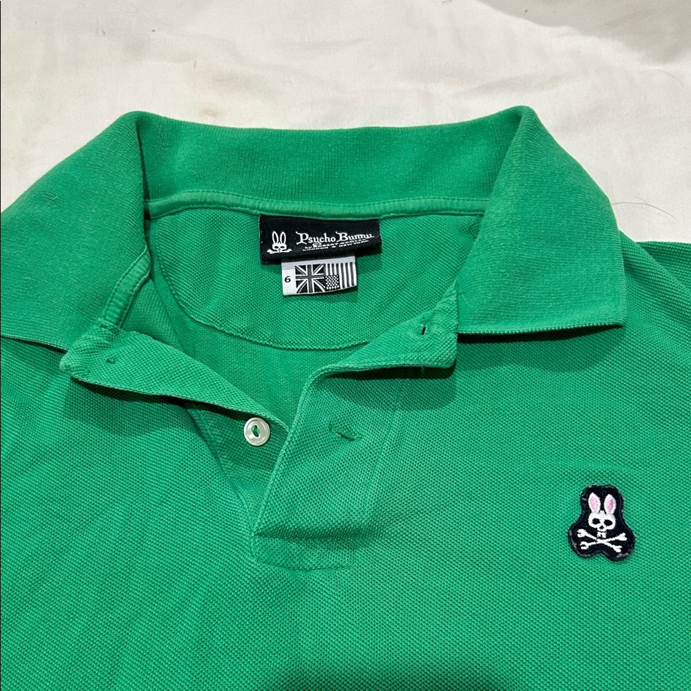 Vintage Psycho Bunny Green Polo Shirt for Men